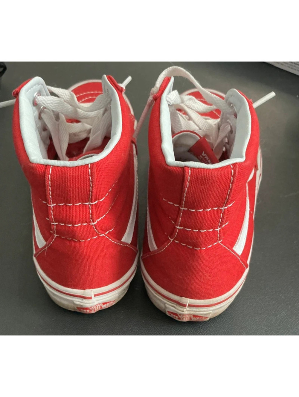 Vans Sk8 Hi High Tops in Racing Red - Picture 3 of 5